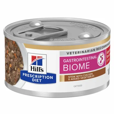 Conserva dietetica pentru pisici Hill s PD Gastrointestinal Biome Stress Tocanita cu pui 82 gr