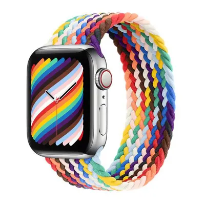 Curea Solo Loop, Compatibila cu Apple Watch, Elastica, Curcubeu - 44/45/46/49 mm , Mica Engros
