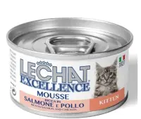 Hrana Umeda Pentru Pisici, LeChat Excellence Kitten Junior, Mousse Cu Somon/Pui, 85g 85g