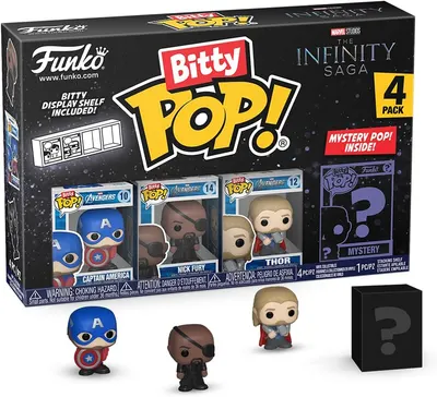 Set 4 figurine - Marvel - Captain America, Nick Fury, Thor