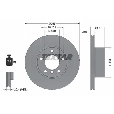 Disc frana TEXTAR 92075005