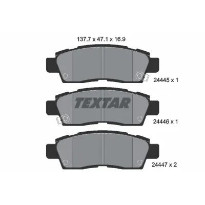 Set placute frana, frana disc TEXTAR 2444501