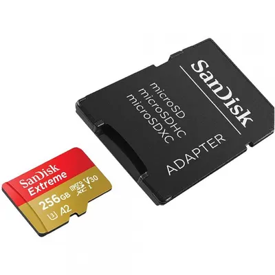 Card de Memorie MicroSDXC SanDisk Extreme PLUS, 256GB, Clasa 10, R/W speed: up to 100MB/s/ 90MB/s, include adaptor SD (pentru t