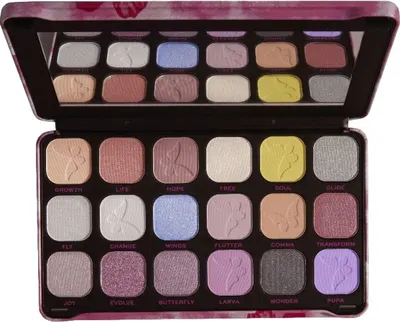 Makeup Revolution Forever Flawless - Paletă de farduri Butterfly, 18 culori