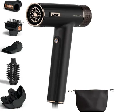 Uscător de păr Shark - SpeedStyle Pro 5-în-1, 1750W, 3 viteze, negru