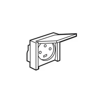 priza Plexo - IP44 - 20 A - 3P+E - flush mounting - gri