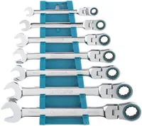Set de chei cu clichet Gross - 7 piese, 8-19 mm, cu balama