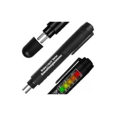 Tester lichid de frana auto, indicatoare LED, alimentare baterie, negru