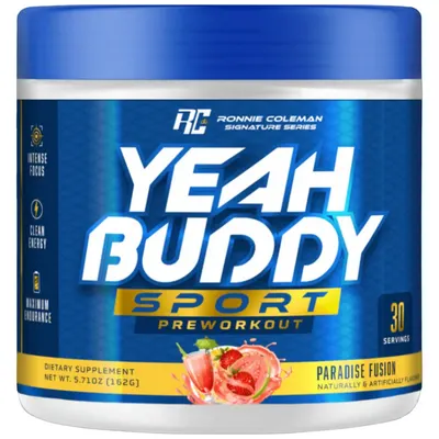 Yeah Buddy Sport Pre-Workout, Paradise Fusion, 162 g, Ronnie Coleman