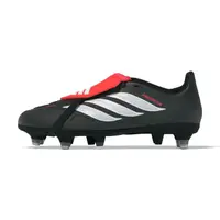 Ghete fotbal junior Adidas Predator League FT SG negre și roșii