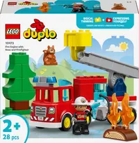 Constructor LEGO Duplo Town - Mașină de pompieri cu furtun și pompier (10473)