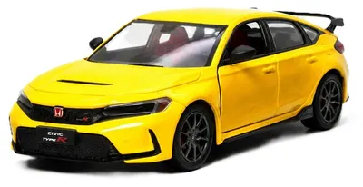 Mașinuță metalică Kinsmart - 2024 Honda Civic Type R, 1:36, galben