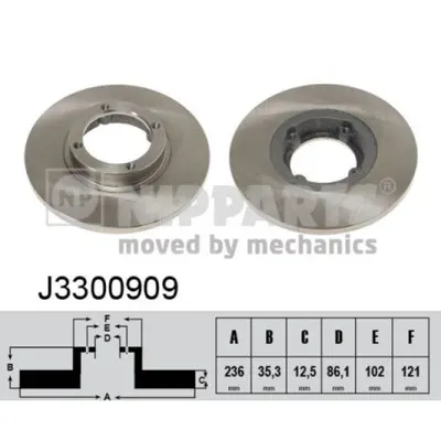 Disc frana NIPPARTS J3300909