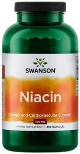 Niacin, 500 mg, 250 capsule, Swanson