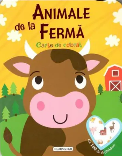 Animale de la fermă. Carte de colorat cu 100 de abțibilduri - Paperback brosat - ***