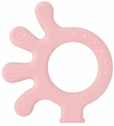 Jucărie de dentiție pentru bebeluși BabyJem - Octupus, Pink