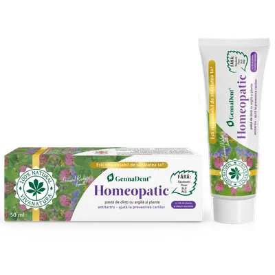 Pasta de dinti GennaDent Homeopatic, 50ml, VivaNatura