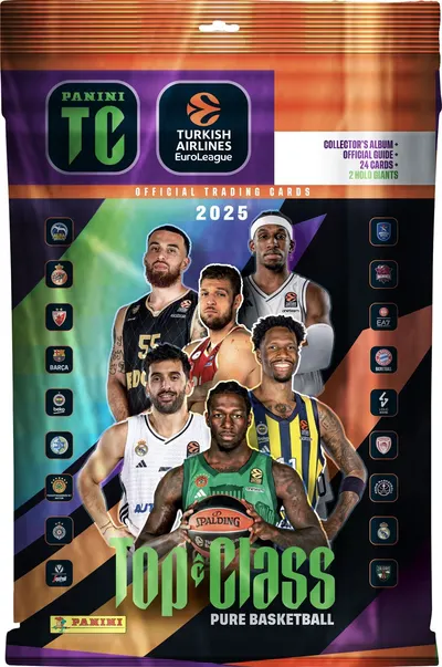 Panini Euroleague Top Class: Starter Pack (Binder, Collector's Guide, 3 Packs plus 2 Holo Giants Cards)