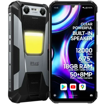 Telefon iHunt Titan Music P22000, 4G, Dual SIM, 6.75 120Hz, Octa-Core, 6GB RAM, 128GB, NFC, Dual Speaker Power 120dB, 50MP Night Vision, Android 16