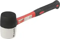Ciocan de cauciuc MTX - 225 g, mâner din fibră de sticlă, cauciuc negru și alb