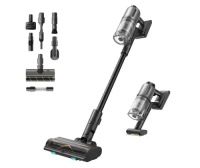Aspirator vertical fara fir Dreame Z30 VZV17A, putere de aspirare 22.000Pa, 3200mAh, 855 W, 310 AW, autonomie pana la 90 min, baterie puternica 8*3200mAh (Negru)