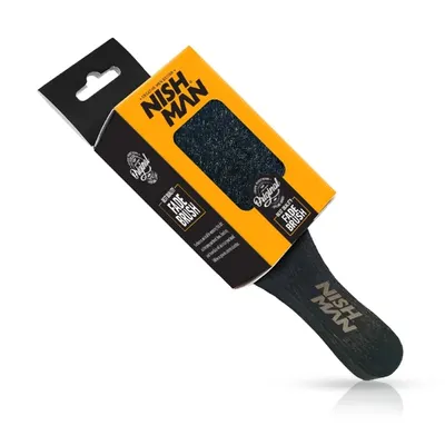 Perie fade - NISH MAN - brush din lemn - Neagra