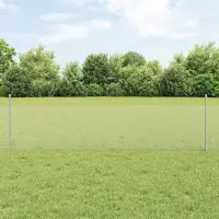 vidaXL Gard hexagonal cu stâlp 25 x 0,5 m Oțel Galvanizat Argintiu