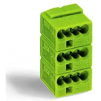 4-conductor modular PCB connector; for individual solder pins; 0.8 mm Ø; Pin spacing 5.75 mm; 7-pole; light green