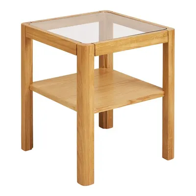 Măsuță auxiliară cu blat din sticlă 40x40 cm Lourmarin – House Nordic