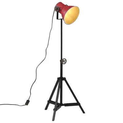 vidaXL Lampă de podea 25 W, roșu uzat, 35x35x65/95 cm, E27