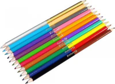 Creioane bicolor, set 12bucati, 24culori, Pelikan