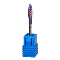Bit/Cap de freza | Conic | Carbid | Pentru unghii | F-Blue Flame (RAINBOW) Nr. 2