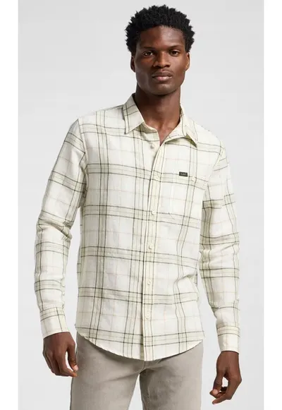Camasa barbati - LEESURE SHIRT - verde - bumbac - regular fit - maneca scurta