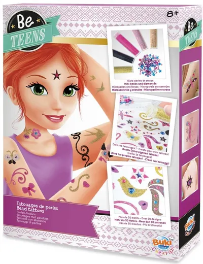 Set creativ Buki Be Teens - Fa-ti singur tajuaje perlate