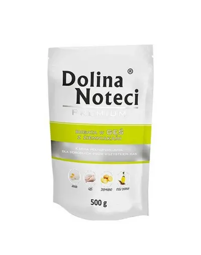DOLINA NOTECI Premium Mix gâscă și cartofi + vânat 20x500 g hrană umedă pentru câini