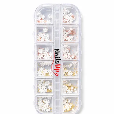 Set nail art manichiura Caviar si flori 3d NailsUp
