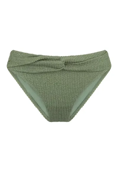 Slip cu detaliu rasucit - Verde inchis