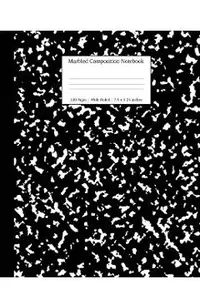 Marbled Composition Notebook: Black Marble Wide Ruled Paper Subject Book