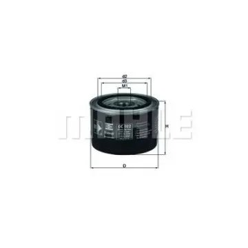 Filtru ulei MAHLE ORIGINAL OC 102