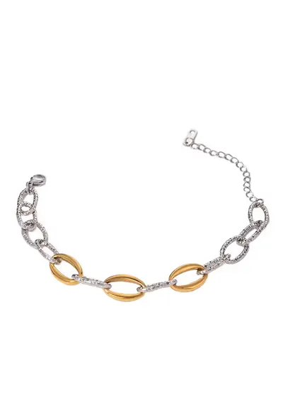 Bratara Bicolora Inox 6062 - Argintiu/Auriu