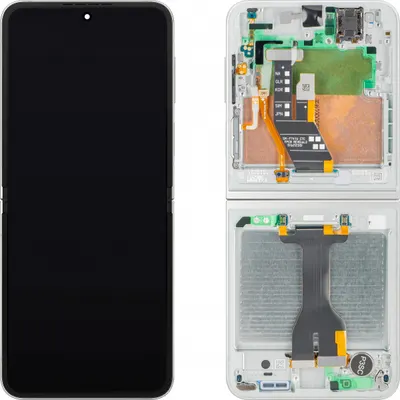 Display cu Touchscreen Samsung Galaxy Z Flip7 FE F761, cu Rama, Sub Inner, Alb, Service Pack GH82-37734B