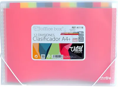 Dosar cu elastic OfBox - A4+, cu 12 separatoare