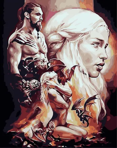 Kit de pictură după numere MagicArt - Urzeala Tronurilor