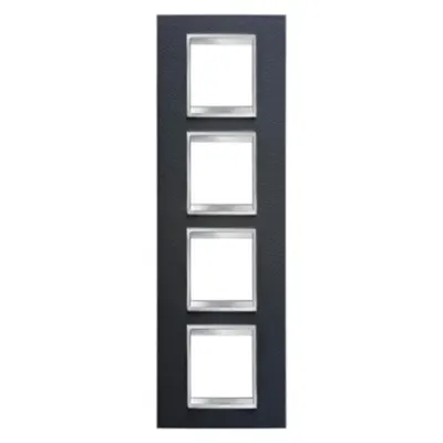 Placa ornament CProiector HORUS LUX international - IN TECHNOPOLYMER LEATHER FINISHING - 2+2+2+2 modul VERTICAL - BLACK - CProiector HORUS