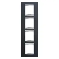 Placa ornament CProiector HORUS LUX international - IN TECHNOPOLYMER LEATHER FINISHING - 2+2+2+2 modul VERTICAL - BLACK - CProiector HORUS