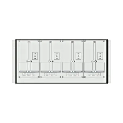 Meter box insert 1-row, 4 meter boards / 9 Modul heights