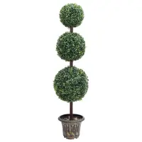 Gossi planta artificiala cimisir cu ghiveci verde 118cm forma minge