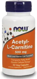 Acetyl-L-Carnitine, 500 mg, 50 capsule, Now