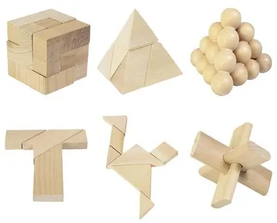 Puzzle-uri din lemn pentru copii Goki - 24 buc., in punga de bumbac