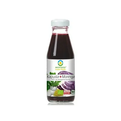 Suc de varza rosie lactofermentata si moringa bio 200ml Biofood